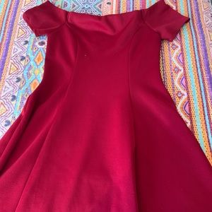 RED OFF SHOULDER DESS